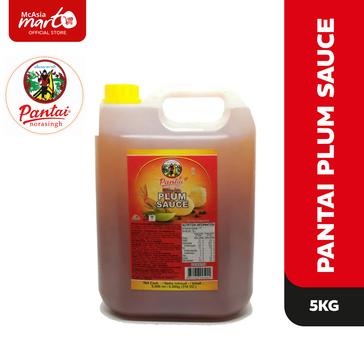 PANTAI PLUM SAUCE 5KG McAsia Mart