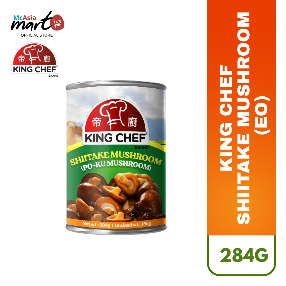 KING CHEF CANNED SHIITAKE MUSHROOM WHOLE EASY OPEN 284G - MCASIA