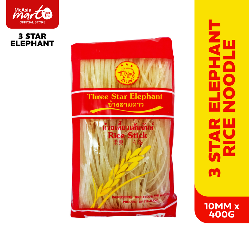 3 STAR ELEPHANT RICE NOODLE 10MM 400G