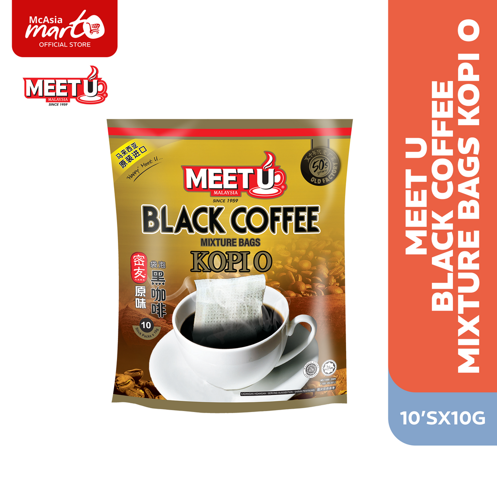 MEET U BLACK COFFEE MIXTURE BAGS KOPI O 10G 10S