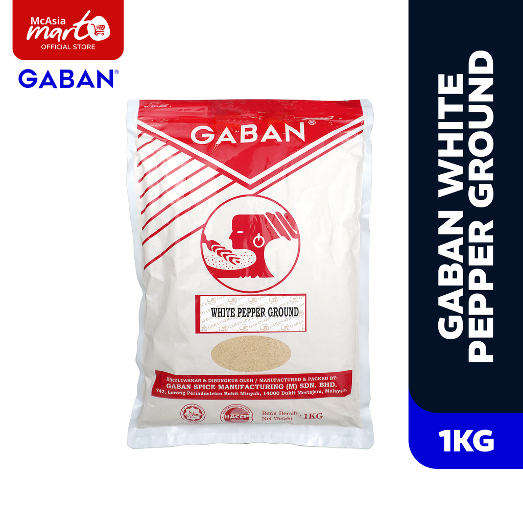 GABAN WHITE PEPPER GROUND 1KG