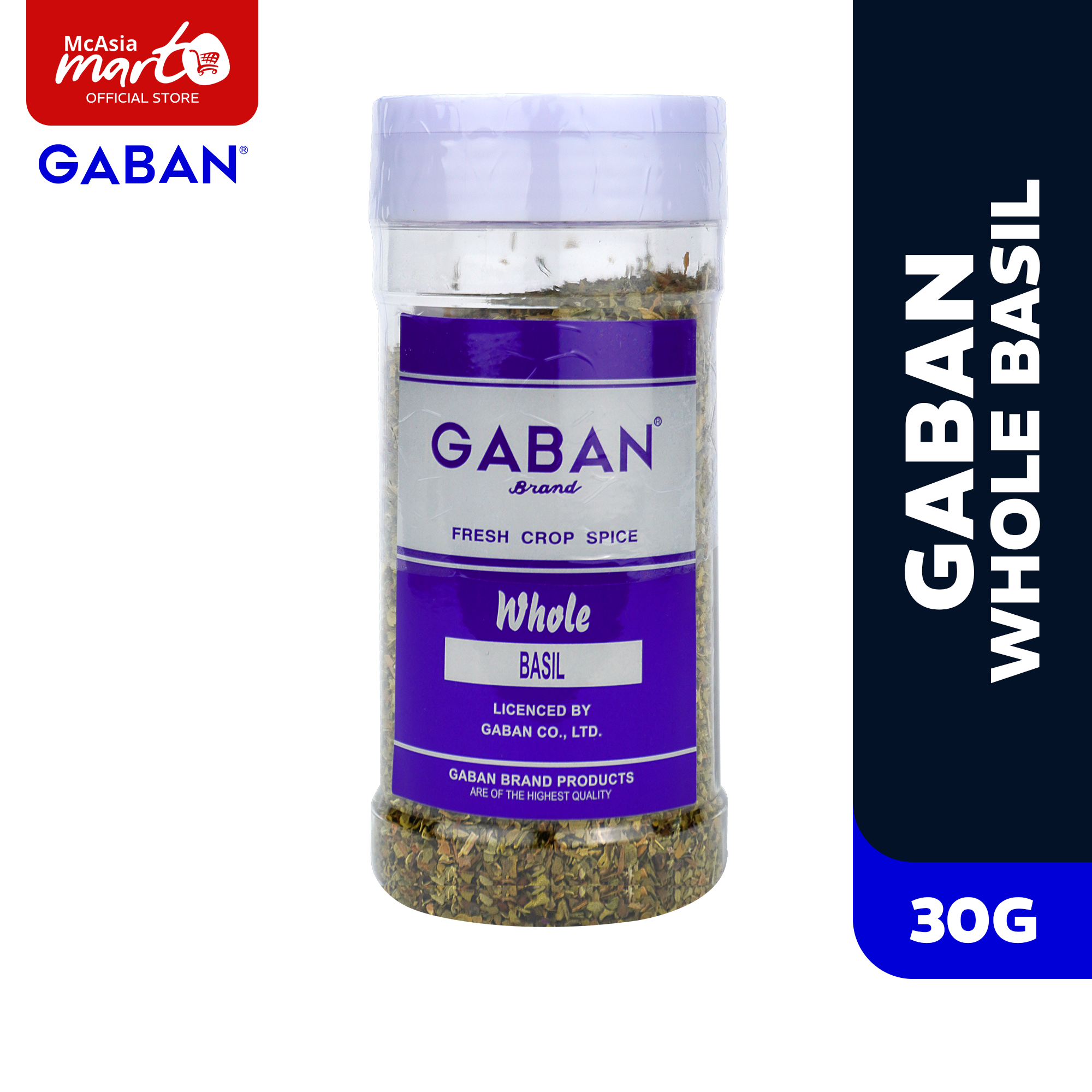 GABAN WHOLE BASIL 30G – McAsia Mart