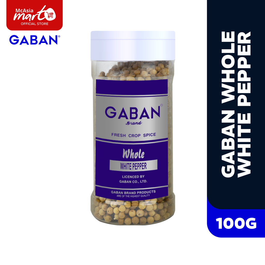 GABAN WHOLE WHITE PEPPER 100G