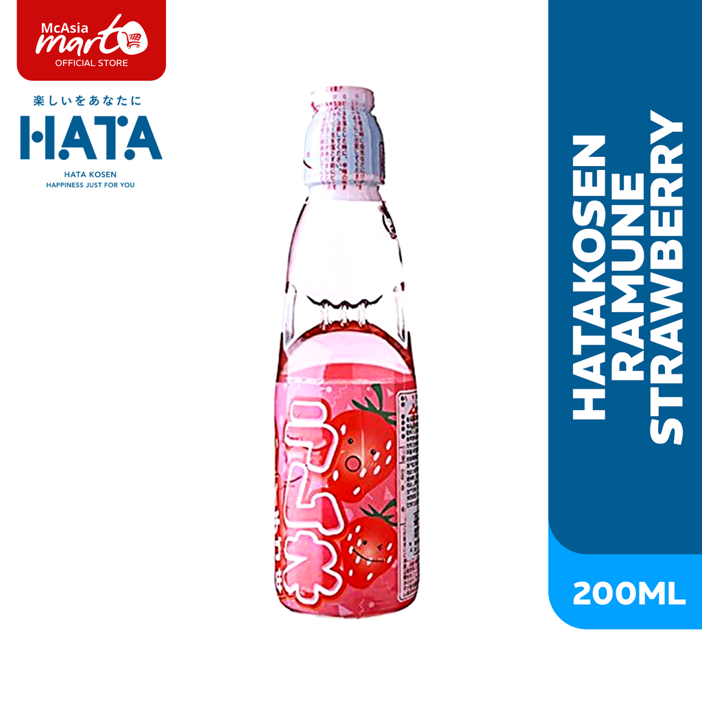 Hatakosen Ramune Strawberry 200Ml