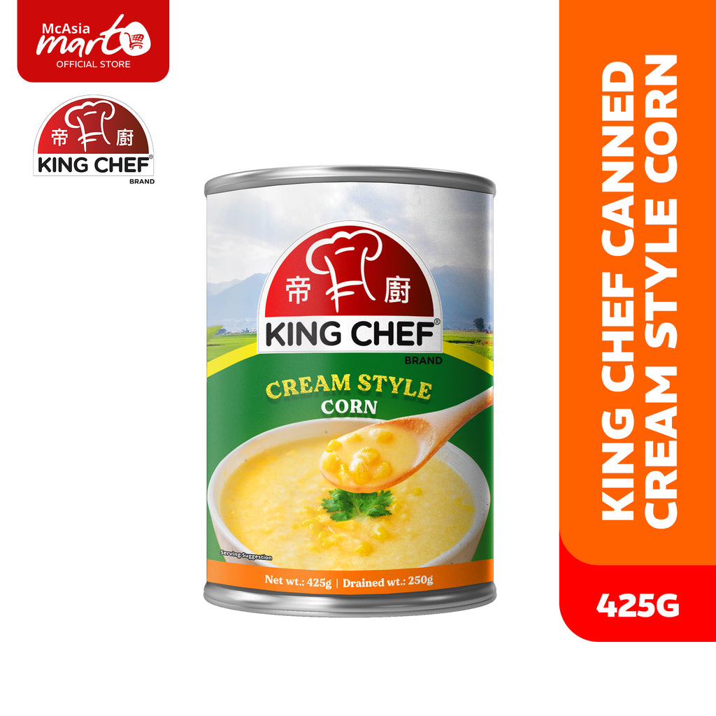KING CHEF CANNED WHOLE CREAMSTYLE CORN (NL)  425G