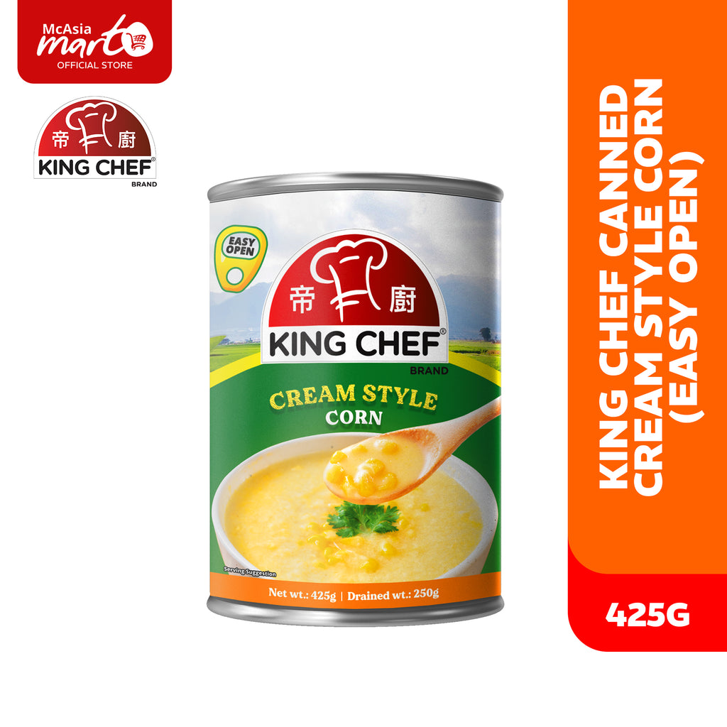 KING CHEF CANNED WHOLE CREAMSTYLE CORN (EO) 425G