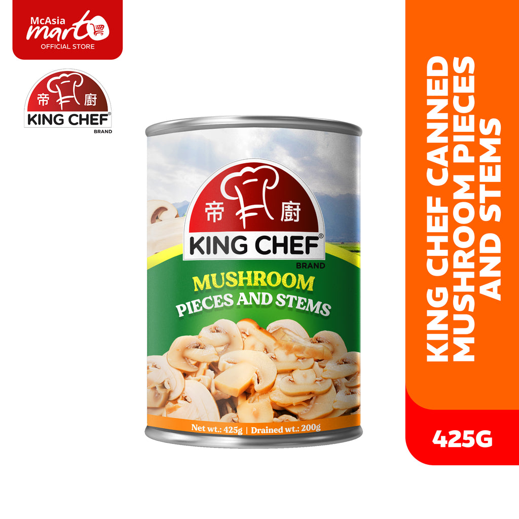 KING CHEF CANNED MUSHROOM STEMS/PIECES 425G