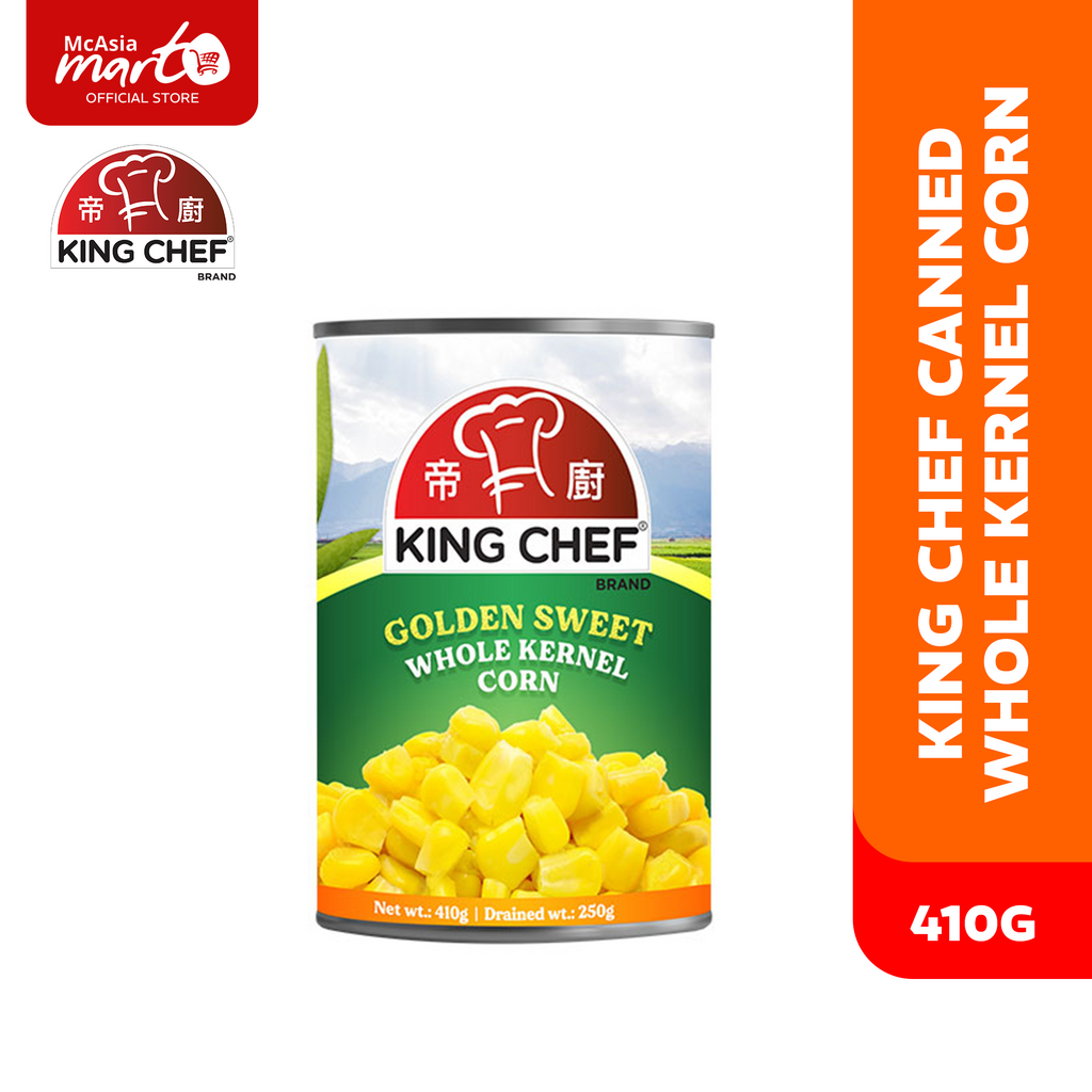 KING CHEF CANNED WHOLE KERNEL CORN IN BRINE 410G
