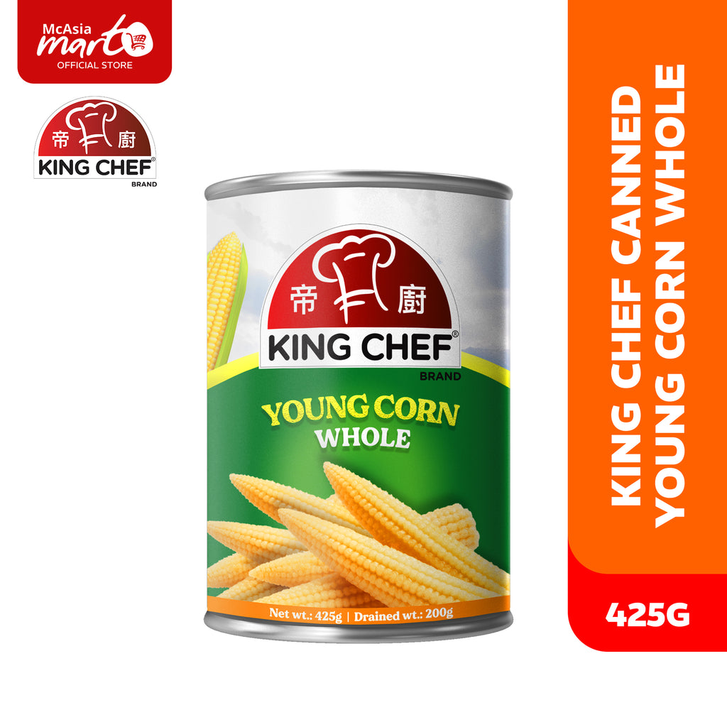 KING CHEF CANNED YOUNG CORN WHOLE 425G