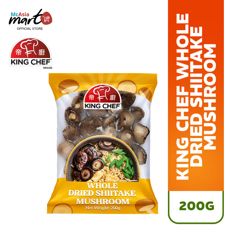 KING CHEF WHOLE DRIED SHIITAKE MUSHROOM 200G