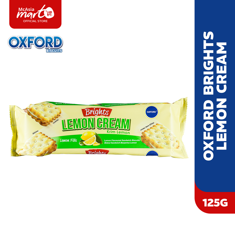 OXFORD BRIGHTS LEMON CREAM SANDWICH 125G