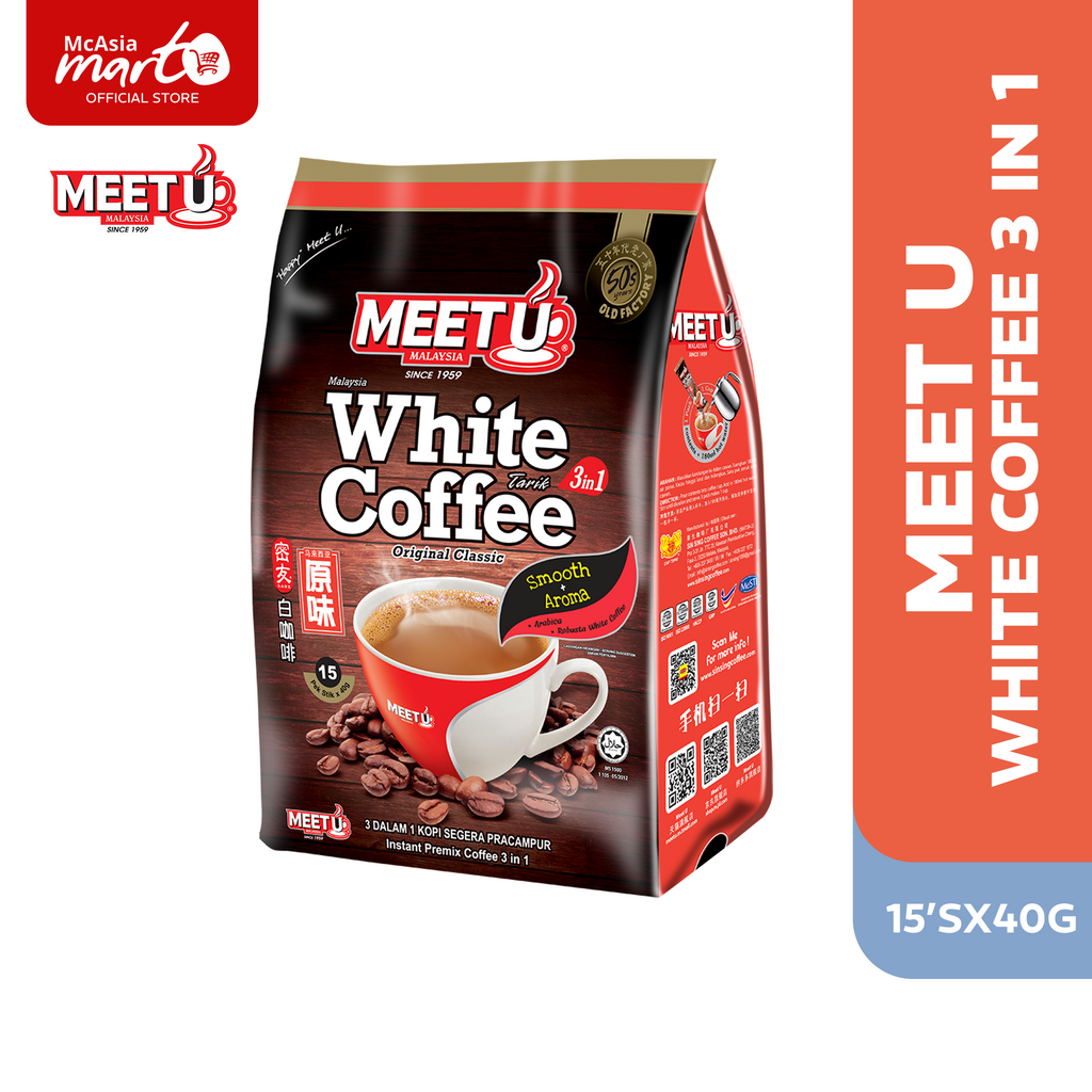 MEET U WHITE COFFEE 3IN1 (15'sx40G)