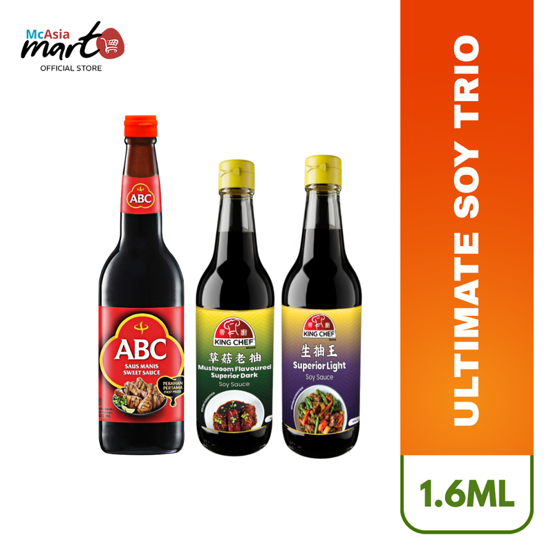 THE ULTIMATE SOY SAUCE TRIO