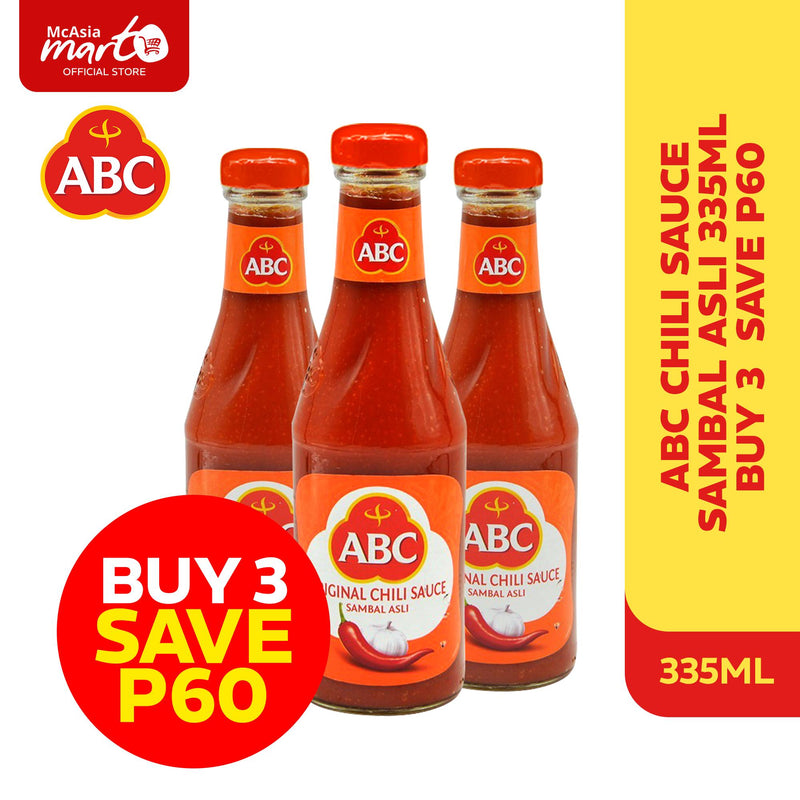 ABC CHILI SAUCE SAMBAL ASLI 335ML BUY 3 SAVE 60 - MCASIA
